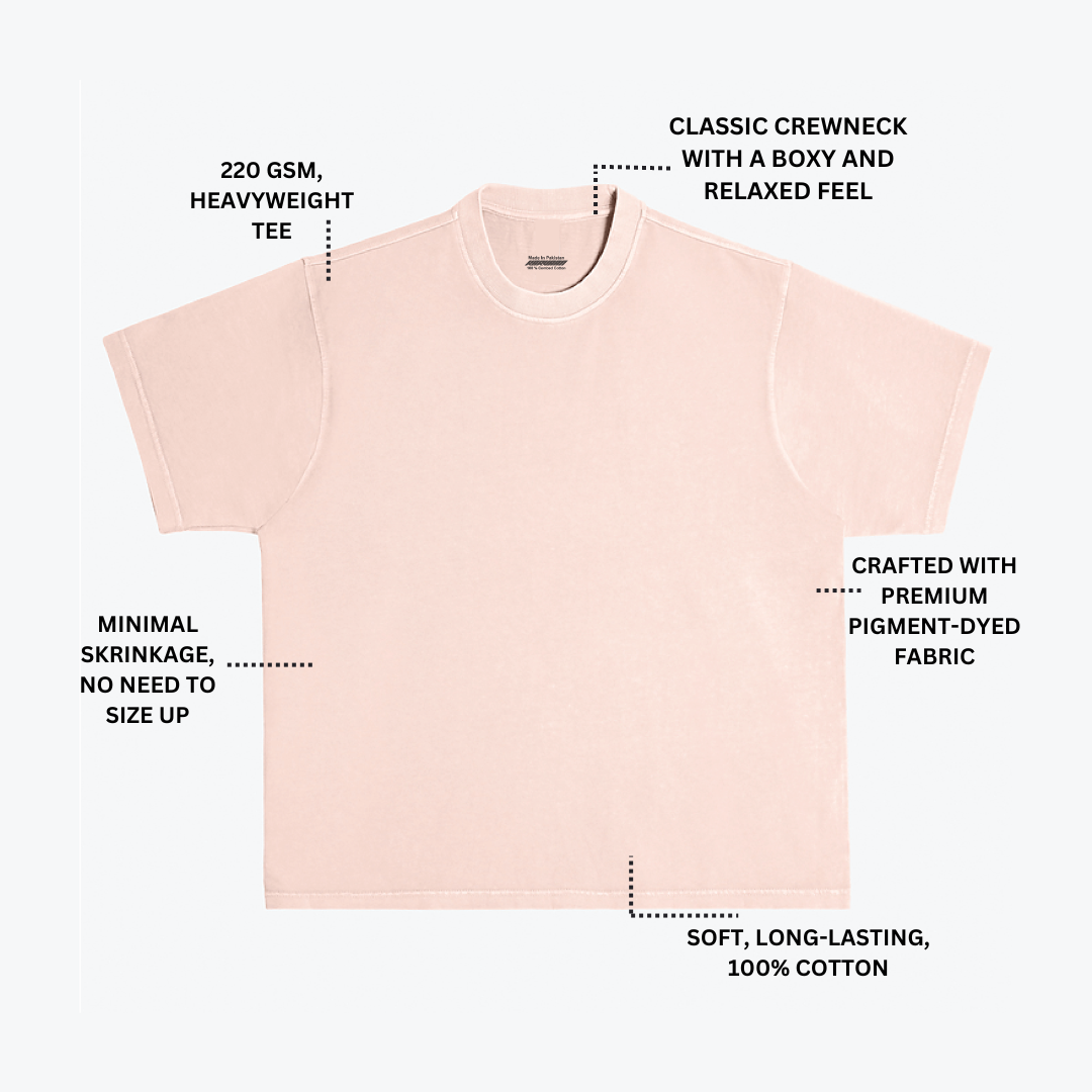 TEA PINK BOXY FIT TEE