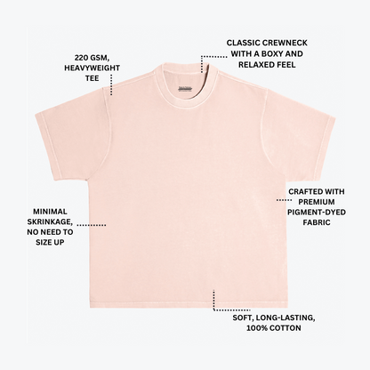 TEA PINK BOXY FIT TEE