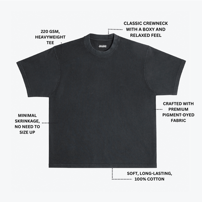 BLACK BOXY FIT TEE