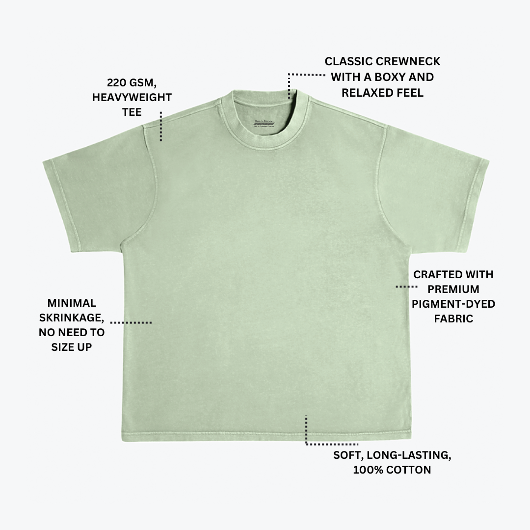 OLIVE GREEN BOXY FIT TEE