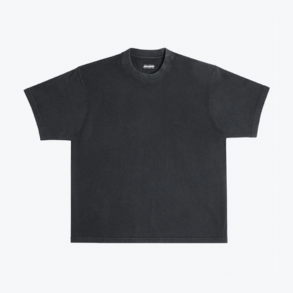 BLACK BOXY FIT TEE