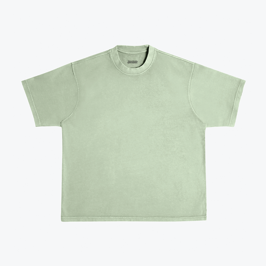 OLIVE GREEN BOXY FIT TEE